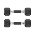 HANDBODE Rubber Encased Hex Dumbbell Pair, 2.5-65 lb | Non-Slip Handle Design for Secure & Comfortable Grip, Hand Weights for Strength Training, Fitness & Home Gym - size: 5 lb, Pair, style: Comfort Grip