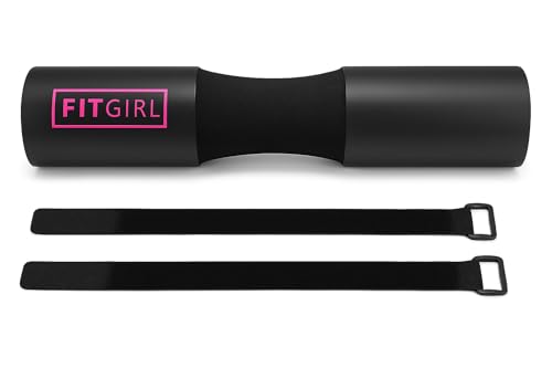 FITGIRL - Squat Pad and Hip Thrust Pad for Leg Day, Barbell Pad Stays in Place Secure, Thick Cushion for Comfortable Squats Lunges Glute Bridges, Olympic Bar and Smith Machine - color: Black (Premium)