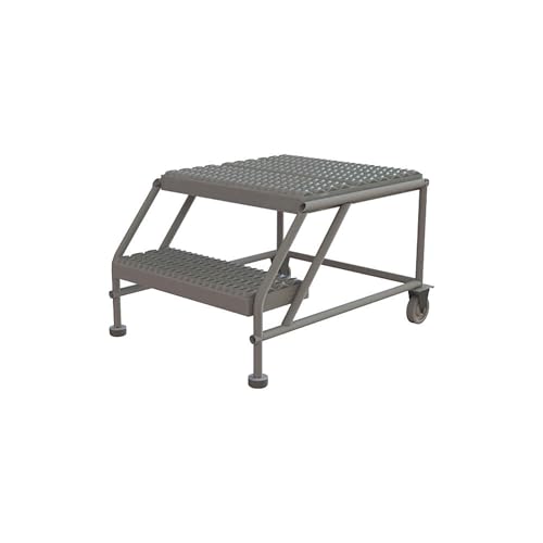 Tri-Arc WLWP022424 2-Step Forward Descent Mobile Steel Work Platform, 24-Inch x 24-Inch Platform - size: 24" x 24", style: 2-Step