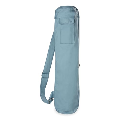 Gaiam Cargo Yoga Mat Bag, Full-Zipper Yoga Mat Carrier with Adjustable Strap, Front & Exterior Phone Pocket with Earbuds Slit, Stylish & Functional Fitness Mat Holder for Women & Men | Fits Most Mats | Front Zip Pocket | Phone Pocket & Earbuds Slit | Adju