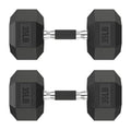 HANDBODE Rubber Encased Hex Dumbbell Pair, 2.5-65 lb | Non-Slip Handle Design for Secure & Comfortable Grip, Hand Weights for Strength Training, Fitness & Home Gym - size: 35 lb, Pair, style: Comfort Grip