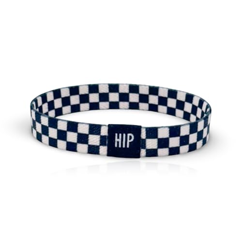 Thick Hair Ties for Men, Durable Hair Bands, Non-Slip, Stylish & Versatile Bracelet, Waterproof Bracelets & Summer Bracelets for Surf, Beach & Everyday Wear (Check Me Out Black) - color: Check Me Out Black