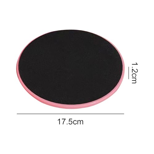 17.5cm/6.89In Round Core Sliders for Working Out,Set of 4 Exercise Core Pilates Sliders,Floor Foot Slider for Exercise 2 Color - color: pink+purple
