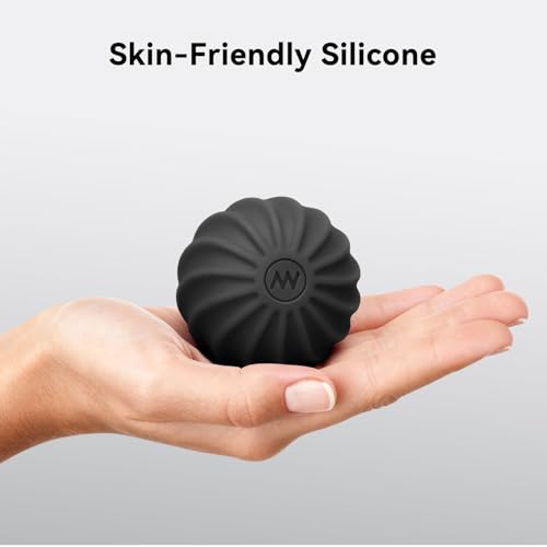 2.4" Mini Electric Vibrating Massage Ball, 10-Speed Fitness Yoga Massage Roller for Palm, Hand, Foot, Leg, Neck, Back, Multi-Directional Massage Ball (Black) - color: Black