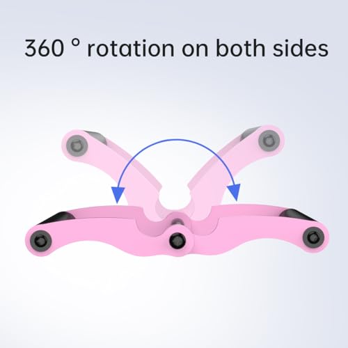 AimiDream V Bar Landmine Handle Attachment for Barbell Bar, Solid Multi-Grip Landmine Handle Attachment with Non-Slip Rubber Handle, Fits Olympic Bars Strength Training Bars - color: Pink