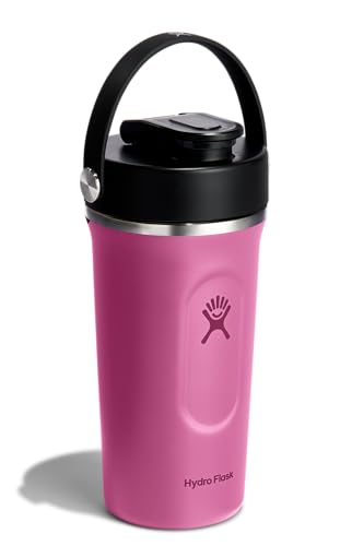 Hydro Flask Shaker Bottle – Insulated Stainless Steel Gym Bottle for Pre Workout & Protein 24 Oz Reef Pink - color: REEF