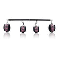 Spreader Bar Heavy Duty Stainless Steel Expandable Bar Home Gym with 4pcs Furry Crocodile Adjustable Strap,Sports Aid Training Pilates Aid Kit,Indoor Yoga Set - style: Black+Black-Pink PU Kit