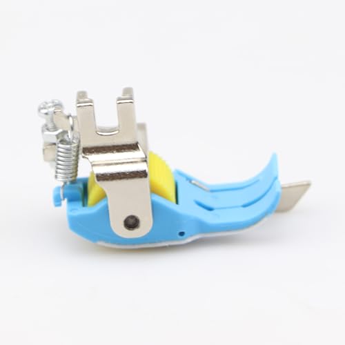 SP-18 Heavy-Duty Plastic Flange Roller Presser Foot for Industrial Single-Needle Sewing Machines - Compatible with Juki 8700/Brother 8100 Series (Precision Edge Guide & Anti-Skip Stitch) (SP-18R 1/4) - size: SP-18R 1/4