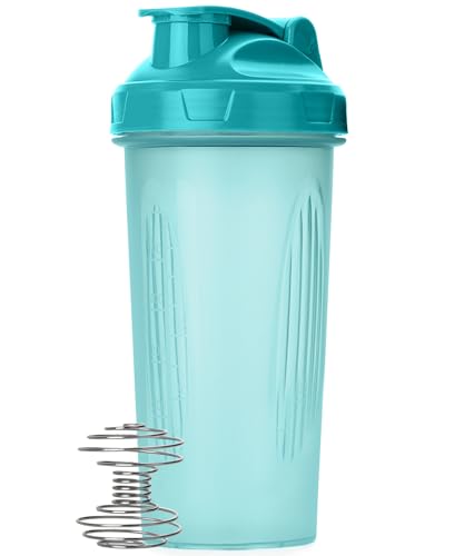 Mr. Pen- Shaker Bottles for Protein Mixes, 28 oz | Leak Proof Shaker Cups with Stainless Steel Wire Whisk Ball for Protein Shakes and Pre Workout - color: Light Blue