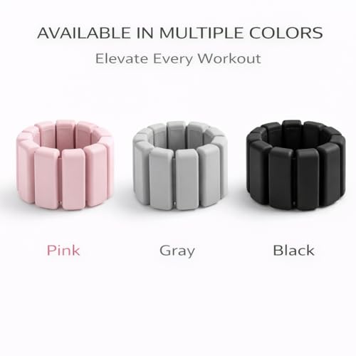 Elegance Adjustable Wrist & Ankle Weights for Women – Wearable Fitness Bracelets for Pilates, Yoga, Walking & Home Workout – Soft Silicone Weighted Bangles (1 LB Pair) (Pink)