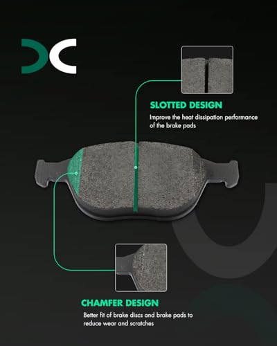 SCITOO D970 Front Metal Brake Pads Sets w/Hardware Replacement For Ford For Transit Connect 2010-2013 - size: Front D970-7871