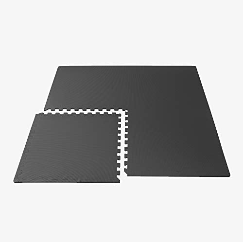 We Sell Mats 1/2 Inch Thickness Multipurpose EVA Foam Floor Tiles, Interlocking Floor Mat for Indoor Gym and Home Use, 24 in x 24 in, Charcoal Gray - color: Charcoal Gray, style: 48 Square Feet (12 Tiles)
