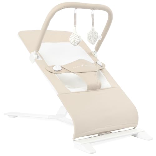 Baby Delight Alpine Deluxe Portable Bouncer, Infant, 0-6 Months, 100% GOTS Certified Cotton Fabrics, Organic Oat - color: Organic Oat