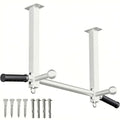 Ceiling Mount Pull Up Bar for Garage/Basement/Rafter - Heavy Duty 800LBS Adjustable Height Multi-Grip Chin Up Bar,Ceiling Joist/Beam - color: White01