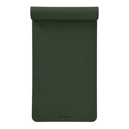Retrospec Zuma Yoga Mat | 1/2 Inch Thick Non Slip Workout Mat | TPE Exercise Mat for Yoga, Pilates & Stretching | 72x24in - color: Wild Spruce