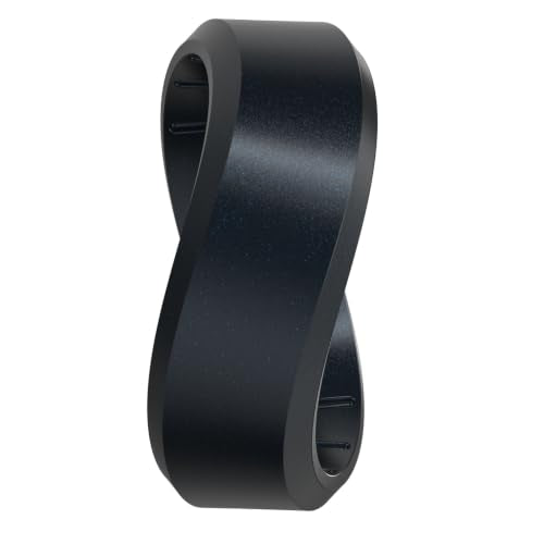 Enso Rings Bevel Classic Silicone Wedding Ring – Hypoallergenic Unisex Wedding Band – Comfortable Band for Active Lifestyle – 8mm Wide, 2.16mm Thick - color: Black Pearl-Colored, size: 10