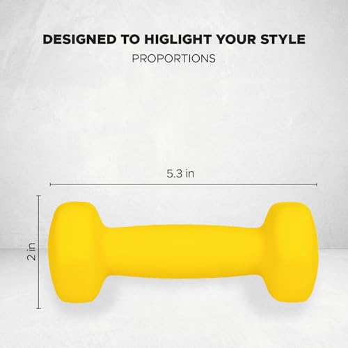 FUXION Neoprene Dumbbell Hand Weights, Sets of 2 Hexagon Non-Slip Weights for Home Gym Yoga Pilates Workout - size: 2lb Pair