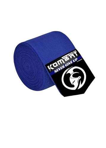 KOMBAT USA 180" Boxing Wraps for Men & Women – Hand Wraps for Boxing Gloves, Muay Thai Wraps, Vendas para Boxeo, Thumb Loop, MMA & Kickboxing Hand Wraps Boxing Training Gear - color: Blue