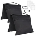 Rindion 2 Pack Sand Bags, Black Sand Bags for Weight, Heavy Duty Sandbags for Umbrella Base, Photography Video Equipment, Light Tripod, Fishing Chair, Sports, Backdrop Stand, Camping, Tent