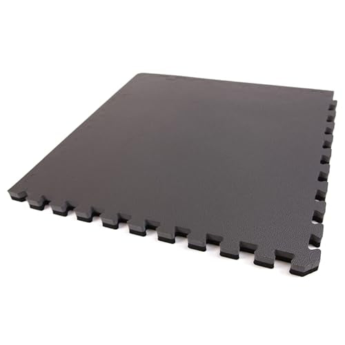FlooringInc's 1" Thick Foam Tiles, 3'x3' or 2'x2' Reversable Interlocking Tiles, Ideal Yoga Mat, Gymnastics Mat, Workout Mat for MMA and Jiu Jitsu Training - color: Black/Gray, size: 25 - 3'x3' Tiles (225 Sq Ft)