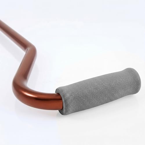 Timtin Foam Cane Handle Grip Replacement Offset Walking Hand Foam Handle for Bicycle Handlebars Walking Cane Accessories 4.53 x 0.98 x 0.98 Inch - color: Grey