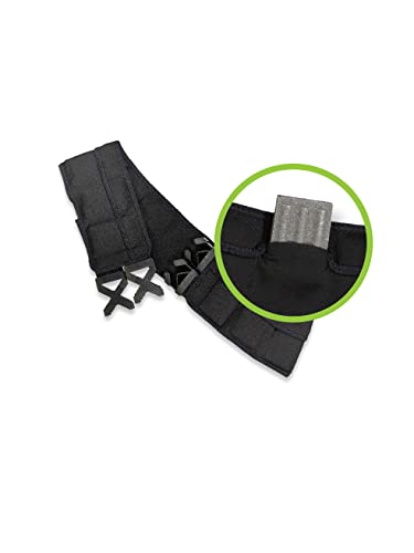 Weighted Fitness Belt - Walking, Running, Training Belt with Adjustable Weights up to 10 lbs, Cooling Technology, Unisex - color: Black, size: L