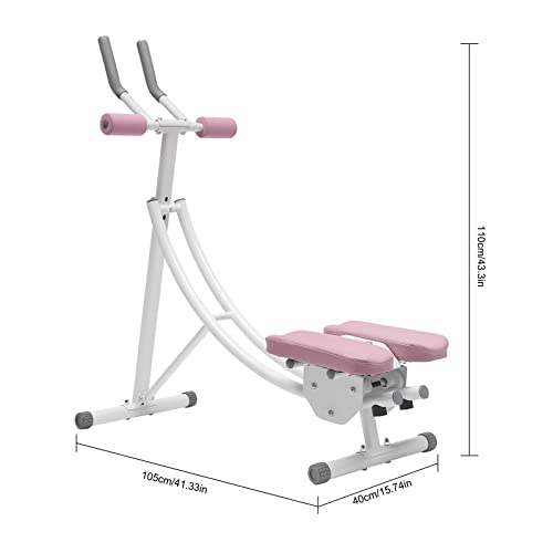 Dual Track Ab Machine for Home Abs Workout Foldable Core Trainer | Foldable Ab Machine featuring 330 lbs capacity rotating knee pad LED display and 3 level adjustable core workout design