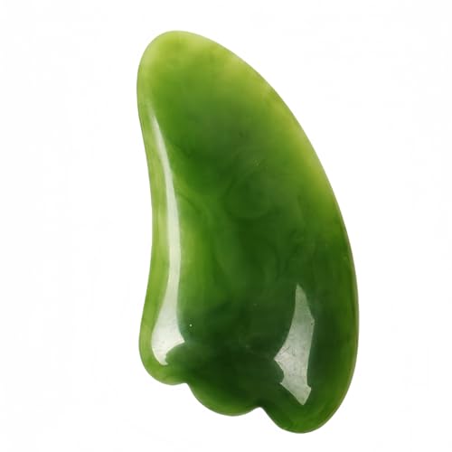 Natural Resin Gua Sha Scraping Massage Tool, Gua Sha Facial Set – Anti-Wrinkle & Anti-Aging Massage Tools for Rejuvenate Skin (Green, Triangular) - size: Triangular