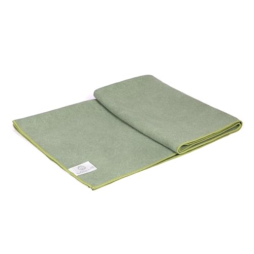 Yoga Mat Towel - Double Sided Microfiber Yoga Towel - Sweat Absorbent Non Slip Hot Yoga Towel - Lightweight, Quick Drying Pilates Mat Towel - 73" x 26", Sage - color: Sage