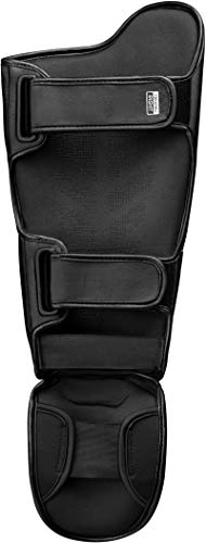 Hayabusa T3 Striking Shinguards - Men and Women | MMA Protection, Muay Thai Kickboxing, Sparring Pads, Martial Arts Gear, Adjustable Straps, Impact Padding, Elastic Fit - color: Black, size: Small