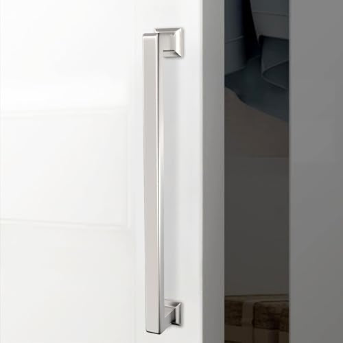 10 Pack 15 inch Brushed Satin Nickel Kitchen Cabinet Handles Cabinet Pulls Sliver Drawer Pulls Kitchen Cabinet Hardware Handles Dresser Handles - color: Brushed Satin Nickel, size: 15" Hole Center（381mm）