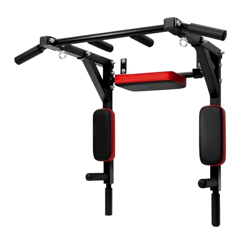 Multifunctional Wall Mounted Pull Up Bar, Pull Up Dip Station for Indoor Home Gym Workout, Heavy Duty Steel Supports up to 440 LBS - style: type E