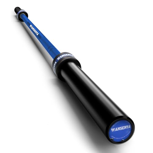 7FT Olympic Barbell 45lb,28MM 2 Inch Olympic Bar for No. 45 Steel,Olympic Weight Bars for Lifting,CrossFit,Bench Press,Deadlift,Squats,Strength Training bars - color: Blue-500LBS