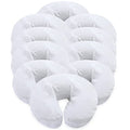 London Linens Pack of 10, Premium Extra Thick 100% Cotton Flannel Massage Tables Face Cradle Covers Cozies Fitted - Includes 10 pcs (White) - color: White, size: 10