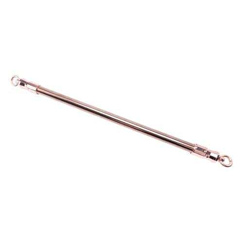 Spreader Bar Stainless Steel Vintage Black Bar with 2pcs Adjustable Straps,Sports Aid Training Fitness Gear Pilates Aid Kit, Home Restore Pilates Indoor Yoga Set - style: Fixed RoseGold+Black Furry Kit