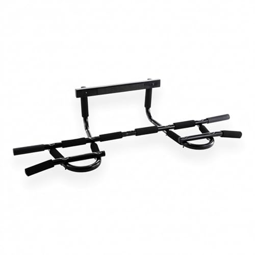 Iron Chin Up Bar Gen. 2 - Door Home Gym - Professional Quality Upper Body Workout Bar - Adjustable for Doors 24” to 32” - Quick, Easy Assembly No Tools - Built to Last - High Density Foam Grips