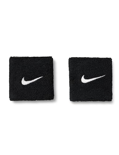 Nike Unisex Adult Swoosh Classic Wristband 2 Pack - color: Black/white