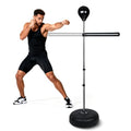 INNOLIFE Adjustable Freestanding Boxing Bag for Adults, Cobra Bag Punching Trainer with Speed Bag Stand, Boxing Equipment for Home Gym Training, Black