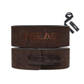 Beast Power Gear Weight Lifting Belt Lever Buckle 10MM 13MM Thick & 4 Inches Free Strap Weightlifting, Powerlifting, Deadlifts, Squats Men Women - color: Brown, size: Small