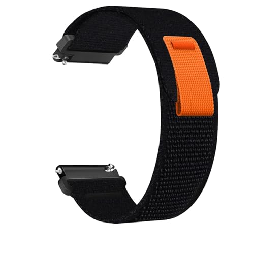 Nylon Band Compatible with Samsung Galaxy Watch 7/FE/6/5 Pro 4 3/Watch 4 6 Classic/Active/Gear S2 S3 Frontier Band, 20mm 22mm Sport Loop Strap for Galaxy Watch 47mm 43mm 45mm 40mm 44mm 42mm 46mm 41mm - color: Trail- Black, size: 20mm