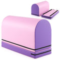 Goplus Mailbox Tumbling Mat, Gymnastics Vaulting Box w/Detachable Mat, Carrying Handle, Premium PU Leather, Portable Jumping Tumbling Aid Trainer for Kids Home Gyms Exercise - color: Purple+Pink