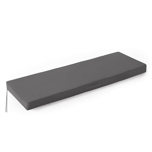 IPYNBAP Outdoor Bench Cushions for Outdoor Furniture, 59x18x3 Inch, Waterproof Bench Pillow, Fade Resistant Long Bench Seat Pads for Garden, Indoor, Porch Swing, Dark Grey - color: Dark Grey, size: 59×18×3 Inch