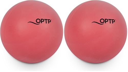 OPTP Super Pinky Ball – Moderately Firm Density Deep Tissue Massage Ball for Back Pain, Shoulder Tension Relief, Sore Muscles, Plantar Fasciitis and More (Pack of 2) - size: 2.5" Diameter (Pack of 2)
