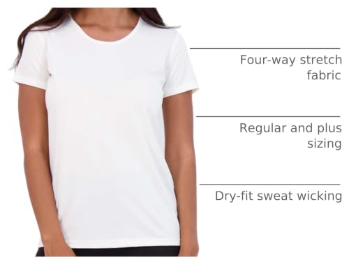 5 Pack Women's Dry Fit Short Sleeve Athletic Gym Workout Running Tops | Available in Plus Size, Exercise, Sports, Fitness, Quick Dry, Cooling, Moisture Wicking, Loose Basic Tees, Yoga, Pilates - color: Set 9, size: Medium