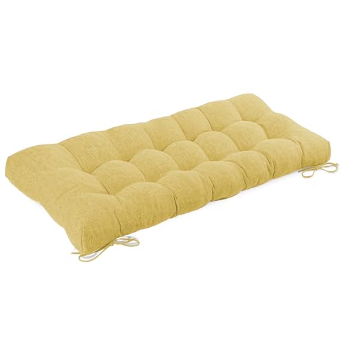 Indoor Bench Cushion for Indoor Furniture 48"x19" Yellow 1 Pc | Thick, Stay in Place, Textured Fabric, for Entryway Window Shoe Storage and Kitchen Bench, Comfort Sitting, Upgrade Decor - color: Yellow