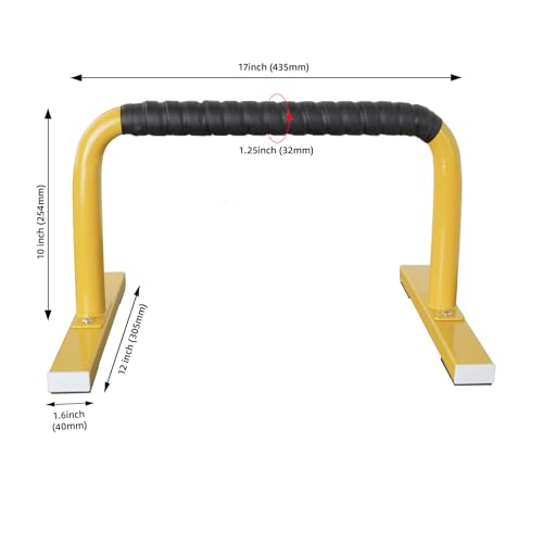 Strength Training Parallettes Push Up Bars, Pushup Handles Calisthenics Equipment for Home Workout, Anti-slip Gymnastics Bars, Handstand & Dip Bar for Outdoor Exercise - color: Yellow