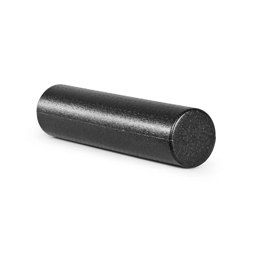 Tone Fitness High Density EPP Foam Exercise Foam Roller for Yoga, Pilates, Stretching, Massage, and Recovery | Multiple Sizes and Colors - color: Black, size: 24 Inch