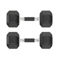 HANDBODE Rubber Encased Hex Dumbbell Pair, 2.5-65 lb | Non-Slip Handle Design for Secure & Comfortable Grip, Hand Weights for Strength Training, Fitness & Home Gym - size: 12.5 lb, Pair, style: Comfort Grip