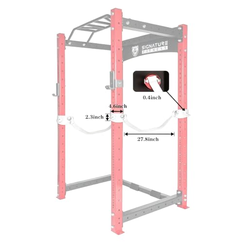 Fitvids Upgraded Adjustable Jammer Arms, Lever Arms, Monolift Attachments Rated 600 LB Per Arm, Fits Racks at All Post Sizes and Hole Sizes, Pair - style: straps-white