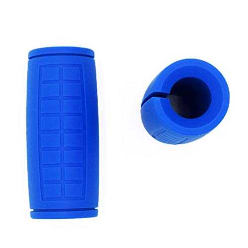 Weight Bar Grips Fit Standard Barbell, Dumbell Handles, Thick Bar Training Adapter For WeightLifting & Cable Attachments Fitness Training Rope Grips For Body Arm Forearm Builder Strength - color: Blue